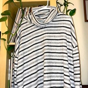 Anthropologie [Anthro] Saturday Sunday Cowl Neck Striped Sweater